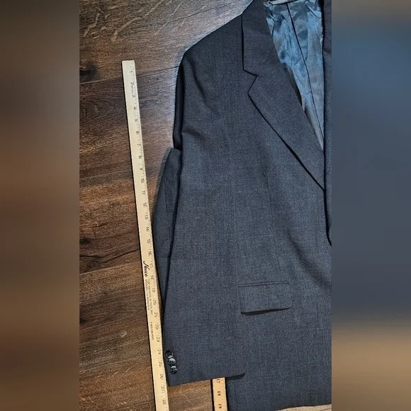 VTG Mens Calvert 2pc Suit Jacket 46L/ Pants 41L TEXTURED Gray‎